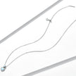 925 Sterling Silver Genuine Translucent Opal Necklace with CZ for Women