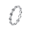 925 Sterling Silver Ring with Pavé Setting CZ - Size 6.0 - Oxidized Silver