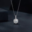 925 Sterling Silver Moissanite Pendant Necklace for Women - 45cm