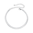 925 Sterling Silver 15+6cm White Gold Plated Bracelet for Women