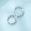 925 Sterling Silver Earrings with CZ and White Gold Plating