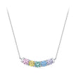 925 Sterling Silver White Gold Plated 40+5cm Necklace with Pavé Setting CZ for Women