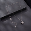 925 Sterling Silver Moissanite White Gold Plated Necklace for Women, Length 40+5cm