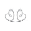 925 Sterling Silver Earrings for Women - 19x14mm, Platinum Plated