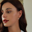 925 Sterling Silver Earrings with Platinum and Gold Plating for Women
