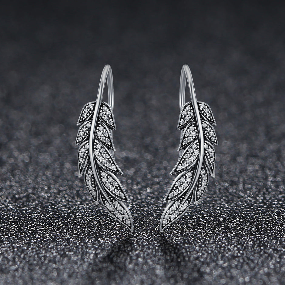 925 Sterling Silver Earrings with Pavé Setting CZ