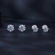 925 Sterling Silver Moissanite 0.50 Carat Earrings 6.0mm for Women