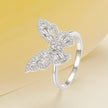 925 Sterling Silver White Gold Plated 1.9mm CZ Pavé Setting Ring Size 7 for Women