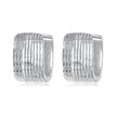 925 Sterling Silver Earrings for Women with White Gold Plating - 1.1cm x 0.7cm
