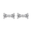 925 Sterling Silver Earrings with Pavé Setting CZ and White Gold Plating