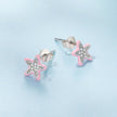 925 Sterling Silver Enamel CZ Earrings for Women