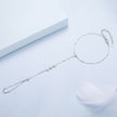 925 Sterling Silver White Gold Plated Adjustable Bracelet for Women