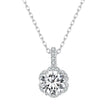 925 Sterling Silver Moissanite Pendant Necklace for Women - 45cm