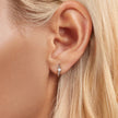 925 Sterling Silver Moissanite Earrings 1.3cm for Women