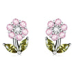 925 Sterling Silver Earrings with Pavé Setting CZ in White Gold