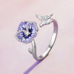925 Sterling Silver Enamel Process Pavé Setting CZ Ring for Women