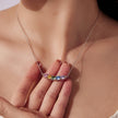 925 Sterling Silver White Gold Plated 40+5cm Necklace with Pavé Setting CZ for Women