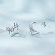 925 Sterling Silver Earrings with Pavé Setting CZ