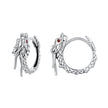 925 Sterling Silver Pave Setting CZ Oxidized Earrings for Women