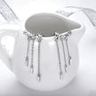 925 Sterling Silver Plated Platinum Pavé Setting CZ Earrings 3.4*0.7cm for Women
