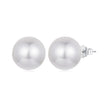 925 Sterling Silver Earrings with Quality Shell Pearl in White Gold Plating for Women