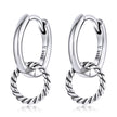 925 Sterling Silver & Oxidized Silver Earrings for Women