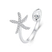 925 Sterling Silver Pavé Setting White Gold Ring for Women