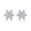 S925 Sterling Silver Earrings with CZ in Pavé Setting - 0.8*0.8cm for Women