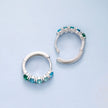 925 Sterling Silver Earrings with White Gold Plating and CZ for Women