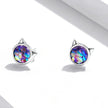 S925 Sterling Silver Resin Oxidized Silver Earrings