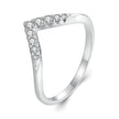 S925 Sterling Silver Moissanite 1.7mm Ring for Women - Size 6