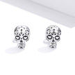 S925 Oxidized Silver Earrings Size 1*0.7cm for Women