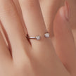925 Sterling Silver Moissanite Ring Size E