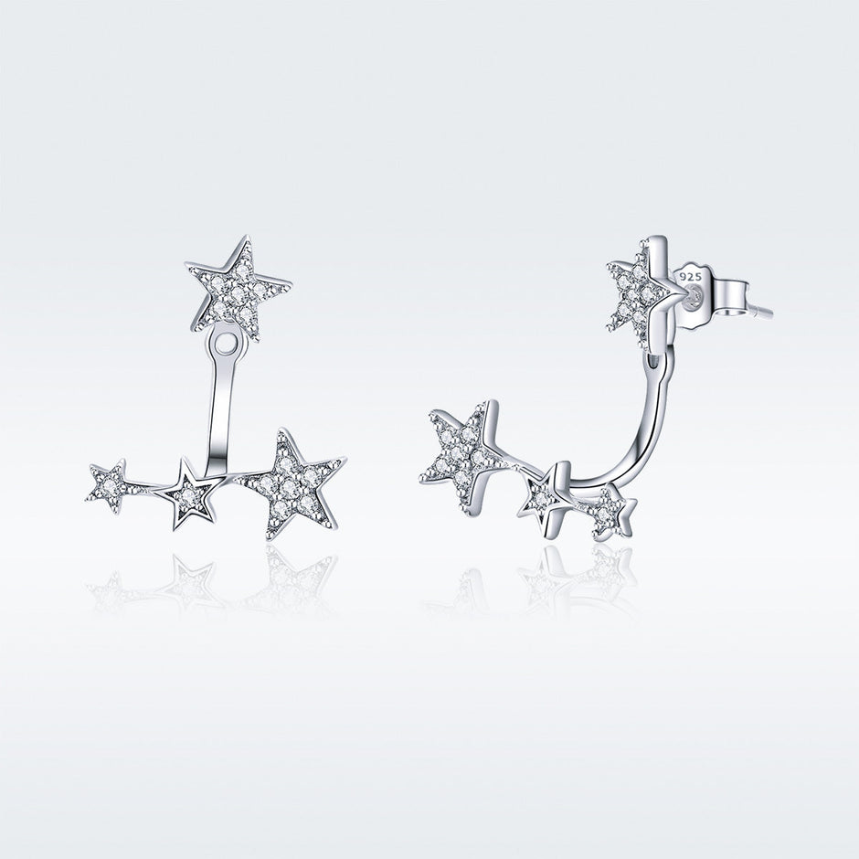 925 Sterling Silver Pavé Setting Earrings for Women