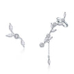 925 Sterling Silver Earrings with Platinum Plating and CZ for Women