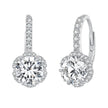 925 Sterling Silver Moissanite 6.5 Carat Earrings for Women