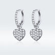 925 Sterling Silver CZ Pavé Setting Earrings for Women