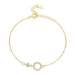 925 Sterling Silver Adjustable Bracelet with Pavé Set CZ for Women