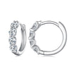 925 Sterling Silver Moissanite 0.1 Carat Platinum Plated Earrings for Women