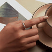 925 Sterling Silver Oxidized Silver 1.6mm Ring for Women