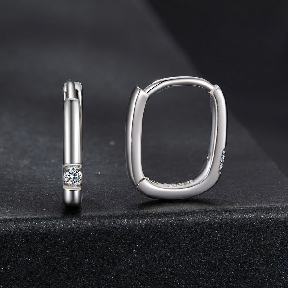 925 Sterling Silver Moissanite 0.16 ct Stud Earrings for Women