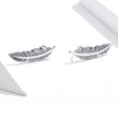 925 Sterling Silver Earrings - Oxidized Silver - 2.4cm x 0.7cm - Women