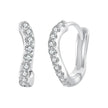 925 Sterling Silver Pavé CZ Earrings for Women
