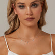925 Sterling Silver 3mm Moissanite Necklace for Women