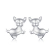 925 Sterling Silver Earrings Plated Platinum 10*12mm for Women