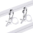 925 Sterling Silver Earrings with Pavé Setting CZ in Oxidized Finish