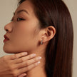 925 Sterling Silver Earrings with Platinum Plating for Women