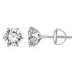 925 Sterling Silver 6.5mm Moissanite Earrings for Women