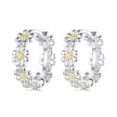 925 Sterling Silver Plated White Gold Earrings for Women