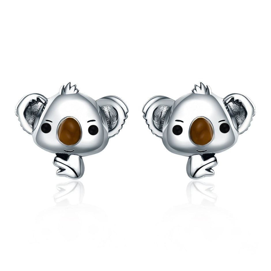 925 Sterling Silver Earrings 1.1*1.2cm for Women